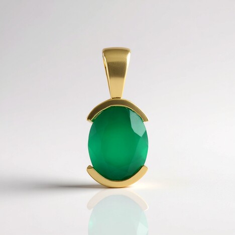 Ciondolo in argento con Onice Verde