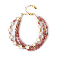 Bracciale in argento con Rodonite (Riya)