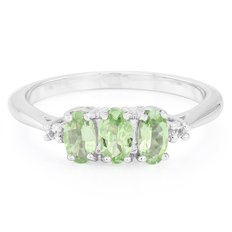 Merelani-Mint-Granat-Silberring