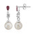 Pendientes en plata con Perla blanca Freshwater