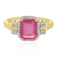 Bague en argent et Saphir rose de Madagascar
