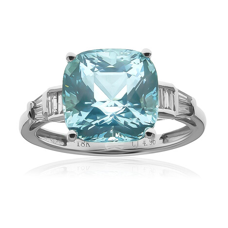 Anillo en oro con Aguamarina de Brasill AAA (CIRARI)