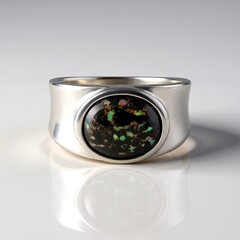Anello in argento con Opale Leopardo