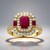 Anello in oro con Rubino Mozambico AAA (CIRARI)