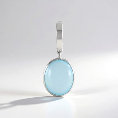 Ciondolo in argento con Calcedonio Blu