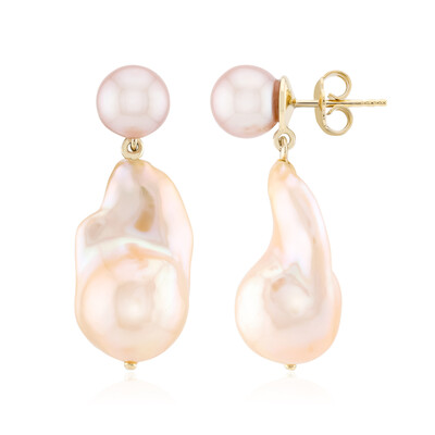 Orecchini in argento con Perla d'Acqua Dolce Pesca (TPC)