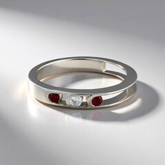 Anello in argento con Spinello Rosso (Adela Silber)