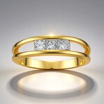 Anello in oro con Diamante SI1 (G) (Annette)