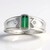 Anello in argento con Tormalina Verde di Benedito