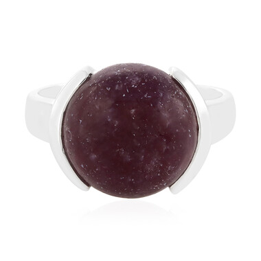 Anello in argento con Lepidolite