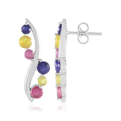 Pendientes en plata con Zafiro rosa de Madagascar (de Melo Essence)