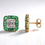 Orecchini in oro con Smeraldo Zambia AAA (SUHANA)
