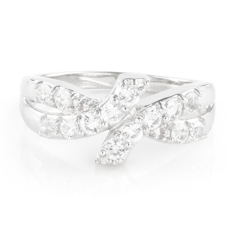 Weißer Topas-Silberring