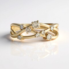 Anello in oro con Diamante Cioccolato I2
