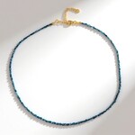 Collana in argento con Diamante Blu