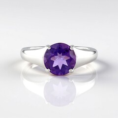 Anello in argento con Ametista Siberiana