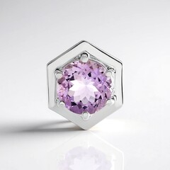 Ciondolo in argento con Ametista Rose de France