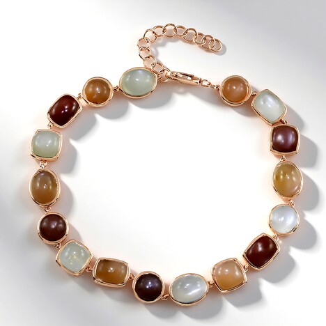 Bracciale in argento con Pietra di Luna Bianca (KM by Juwelo)