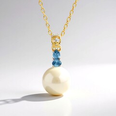 Collana in argento con Perla d'Acqua Dolce Bianca