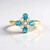 Anello in argento con Apatite Blu Neon
