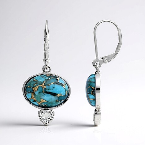 Orecchini in argento con Mosaico turchese
