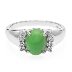 Anello in argento con Crisoprasio Imperiale