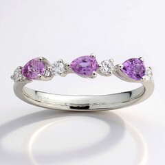 Anello in oro con Zaffiro Rosa (CIRARI)