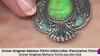 Collar en plata con Turquesa verde Mohave Kingman (Faszination Türkis)