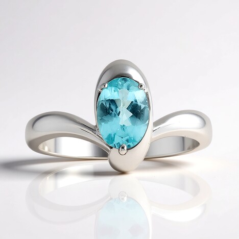 Anello in argento con Apatite Blu (Pallanova)