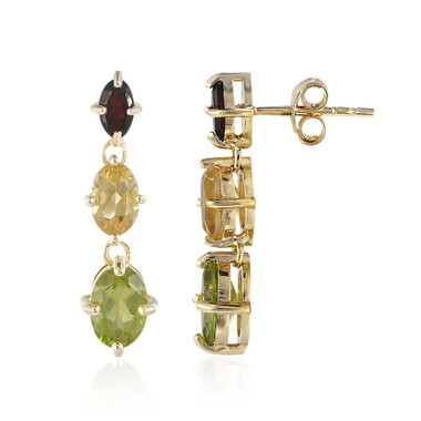 Orecchini in argento con Peridoto della Birmania
