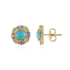 Sleeping Beauty Turquoise Silver Earrings