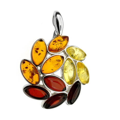 Ciondolo in argento con Ambra Baltica (dagen)
