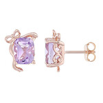 Pendientes en plata con Amatista Rosa de Francia (Gems en Vogue)