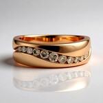 Anello in oro con Diamante Rose de France SI1 di Argyle (Annette)