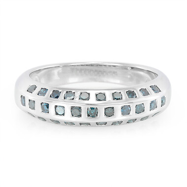 Königsblauer Diamant-Silberring