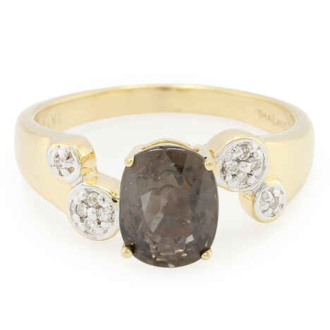 Nicht erhitzter Saphir-Goldring (AMAYANI)