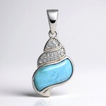 Ciondolo in argento con Larimar