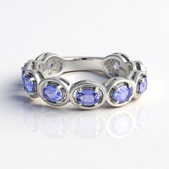 Anello in argento con Tanzanite