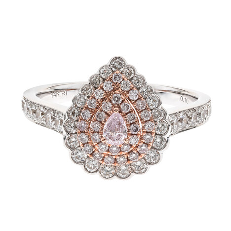 Anello in oro con Diamante Rosa I1 (CIRARI)