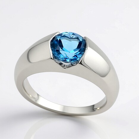 Anello in argento con Topazio Marambaia (de Melo)