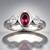Anello in argento con Granato Malawi