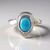 Anello in argento con Turchese Sleeping Beauty (Granulieren)