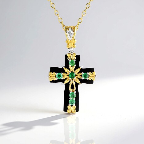Collana in argento con Onice Nero (Gems en Vogue)