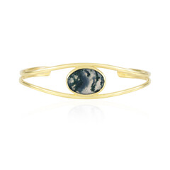 Brazalete en plata con Ágata de musgo