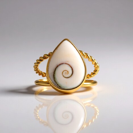 Anello in argento con Occhio di Shiva (Bali Barong)