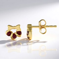 Orecchini in argento con Spinello Rosso