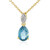 Collana in argento con Topazio Blu Londra