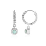 Paraibafarbener Smaragd-Silberohrringe