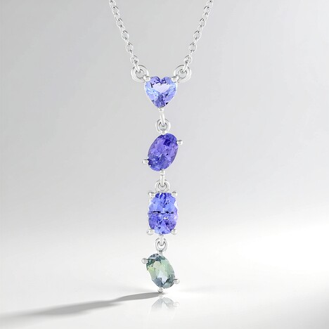 Collana in argento con Tanzanite (non riscaldata)