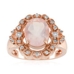 Bague en argent et Quartz rose